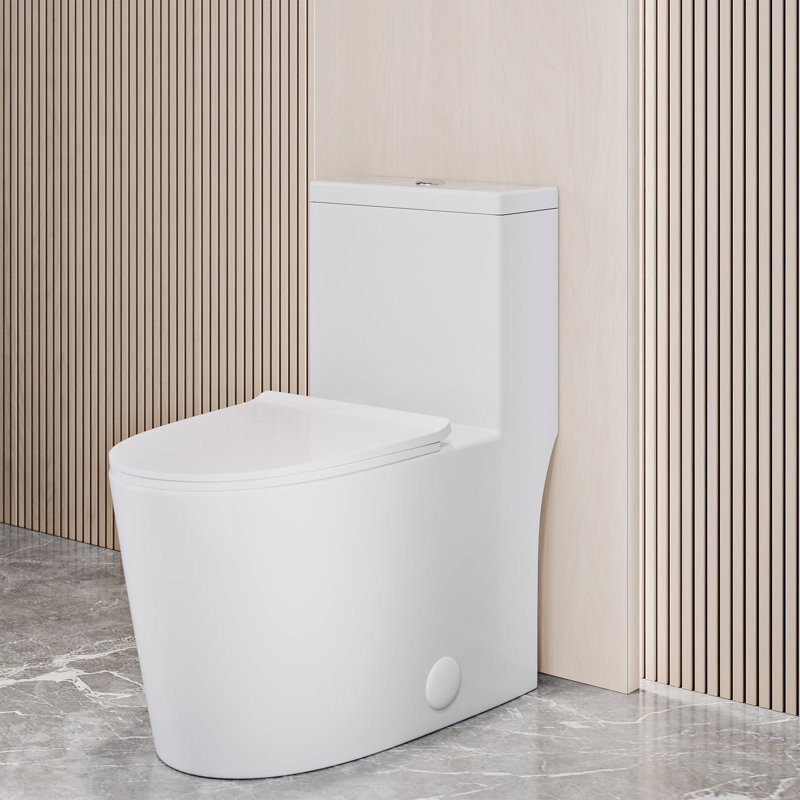 Swiss Madison Dreux High Efficiency One-Piece Elongated Toilet with 0.8 ...